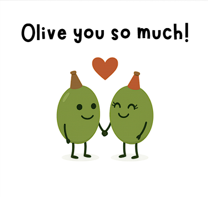 Front of the Olive you so much! card made for Happy Olive